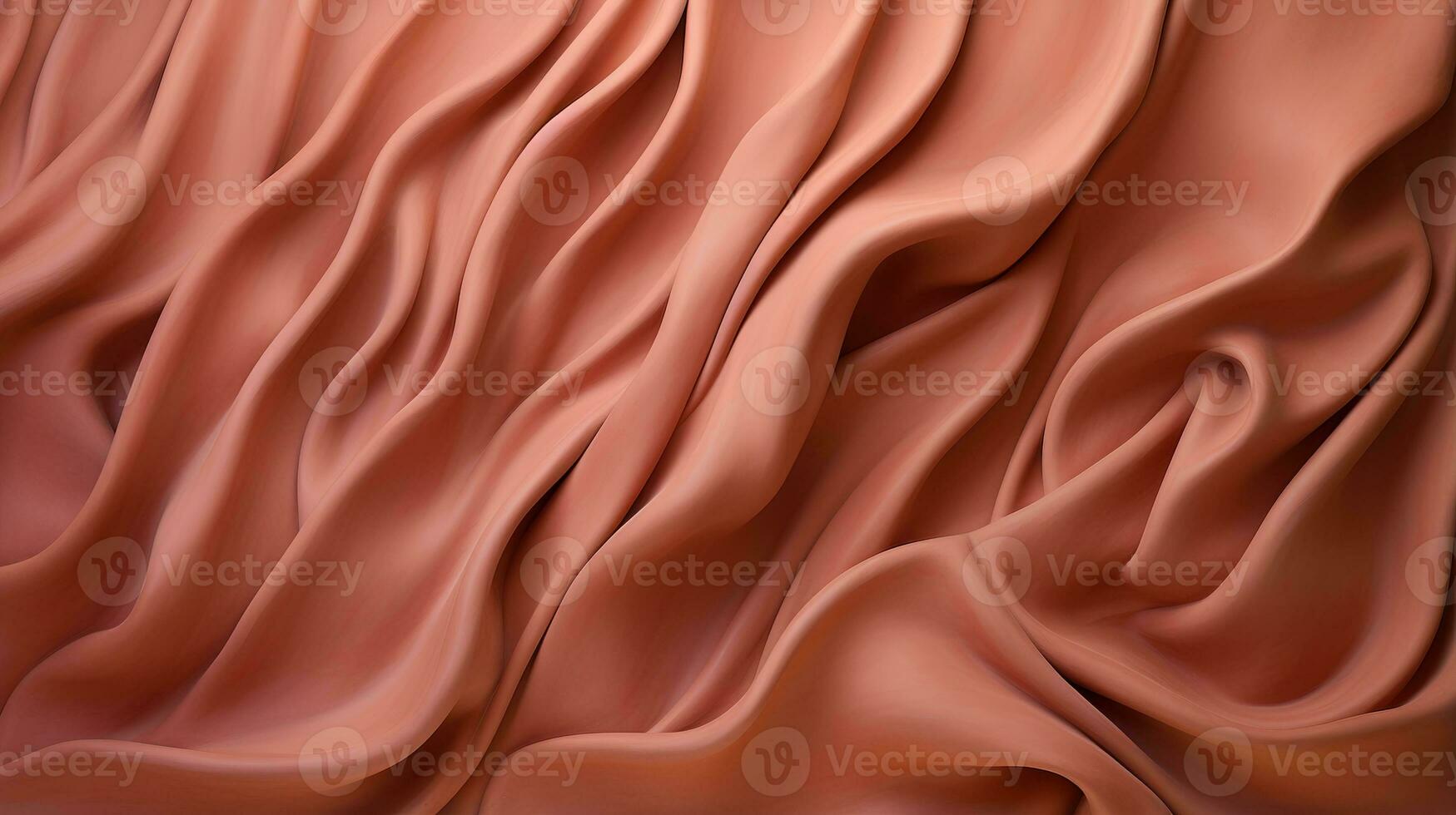 Generative AI, orange and beige modelling clay, gypsum or ceramic background and texture, curls and flowing forms photo