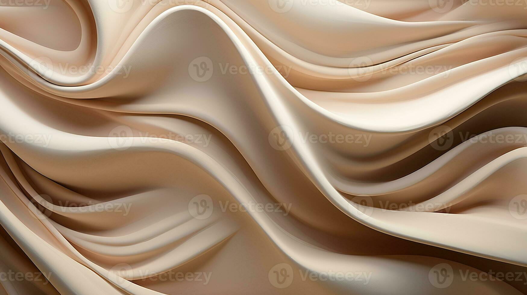 Generative AI, ivory and beige modelling clay, gypsum or ceramic background and texture, curls and flowing forms photo