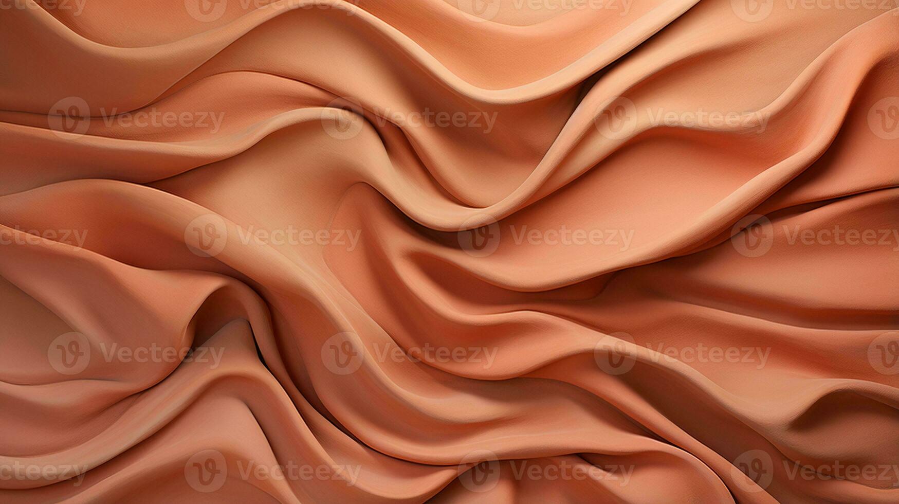 Generative AI, orange and beige modelling clay, gypsum or ceramic background and texture, curls and flowing forms photo