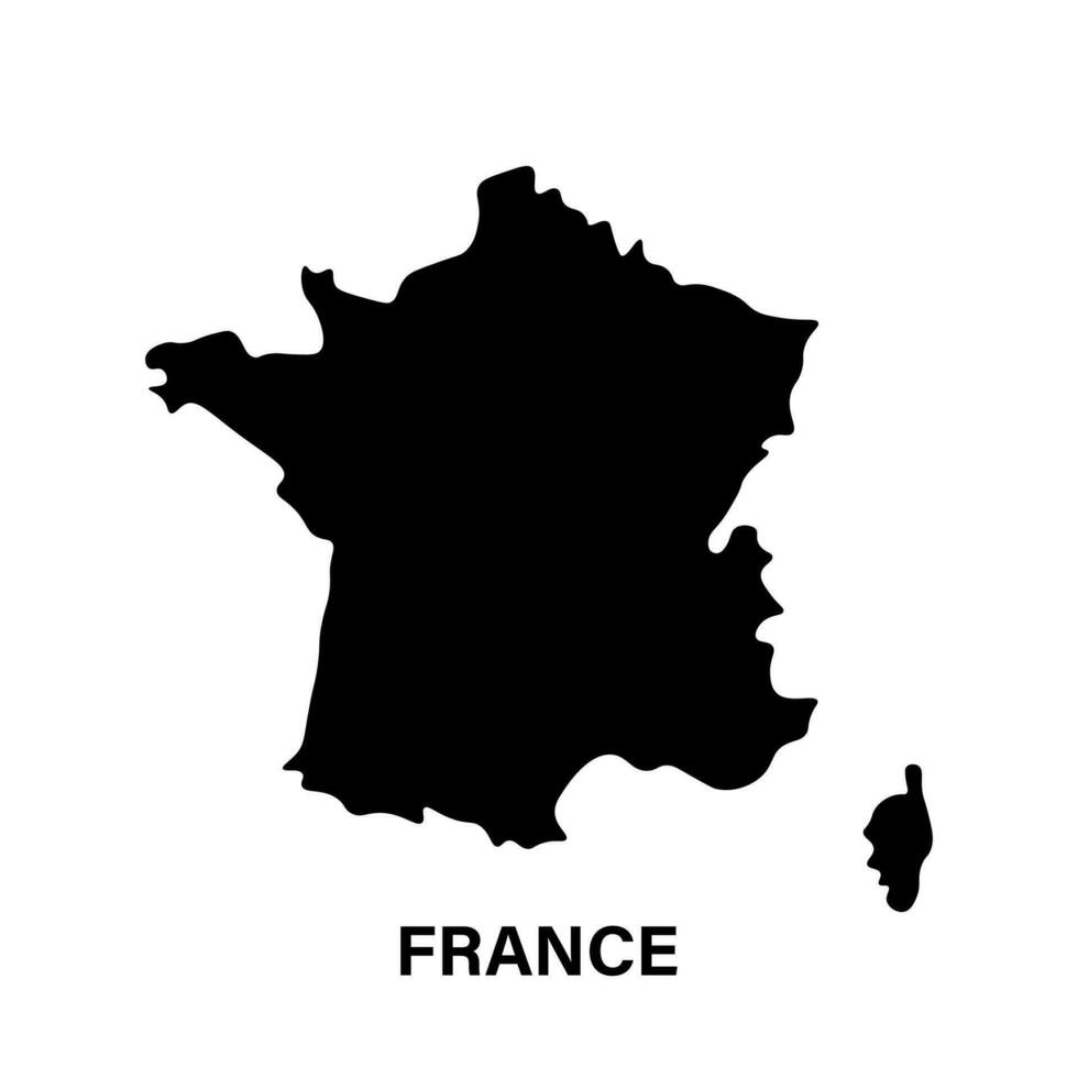Map of France. Isolated vector illustration.