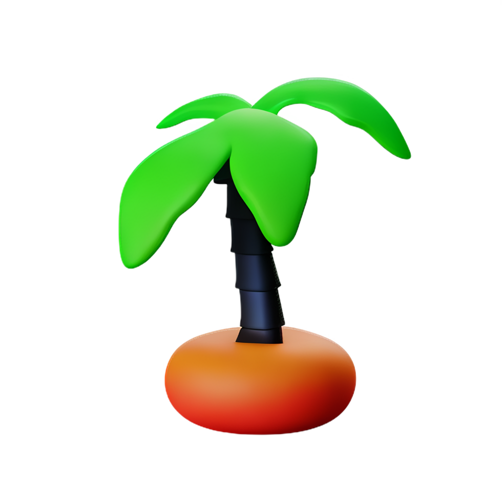 tropical 3d rendering icon illustration png