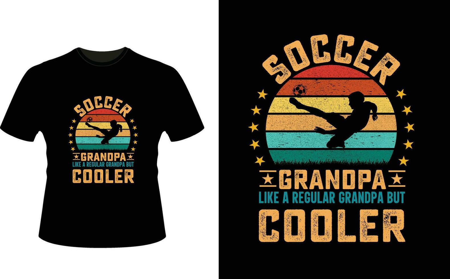 Soccer Grandpa Like a Regular Grandpa But Cooler or Grandfather tshirt design or Grandfather day t shirt Design vector
