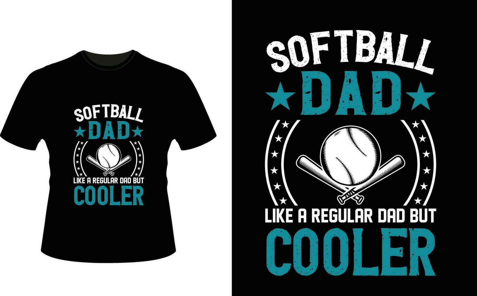 Softball Dad Like a Regular Dad But Cooler or dad papa tshirt design or Father day t shirt Design vector