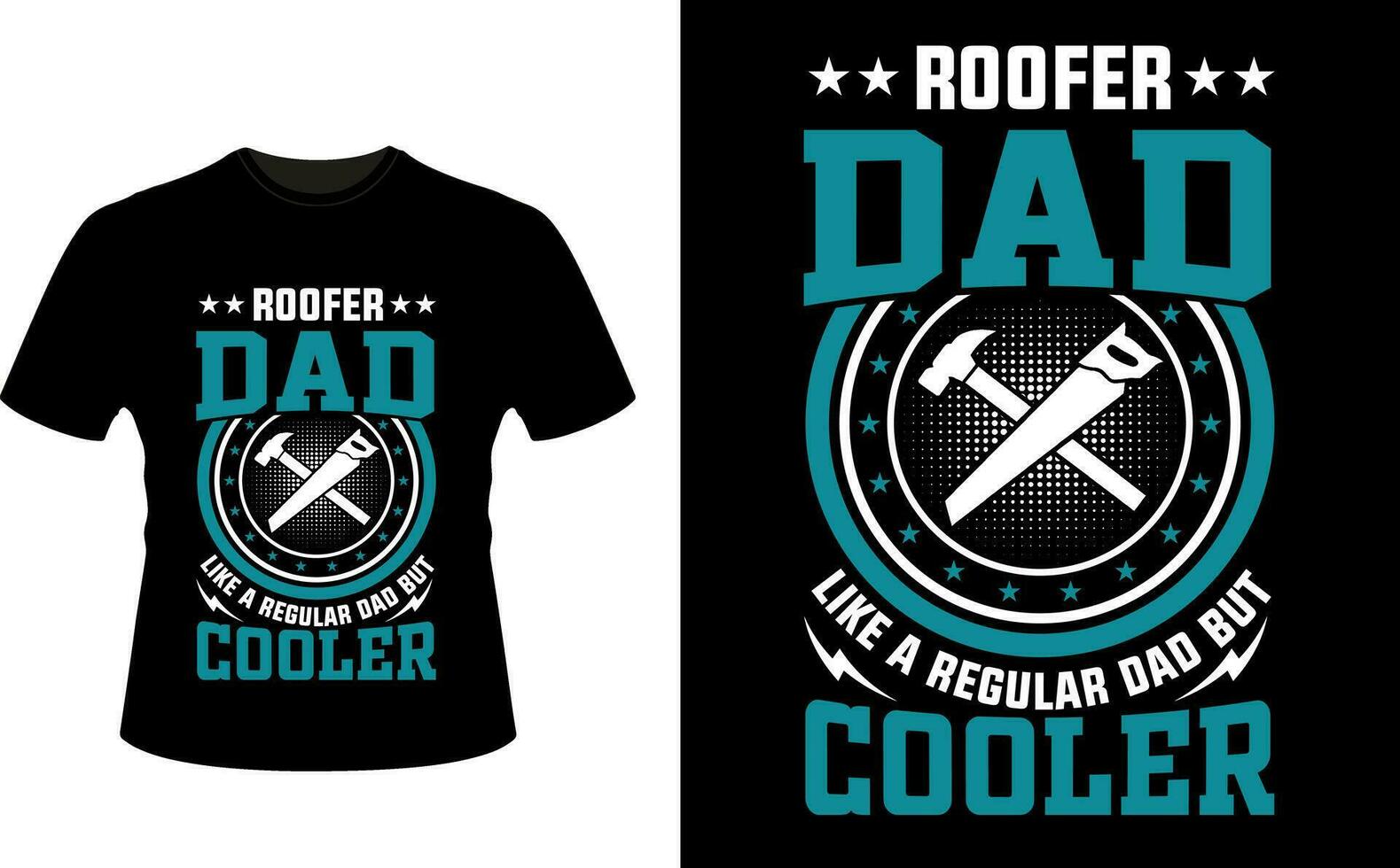 Roffer Dad Like a Regular Dad But Cooler or dad papa tshirt design or Father day t shirt Design vector