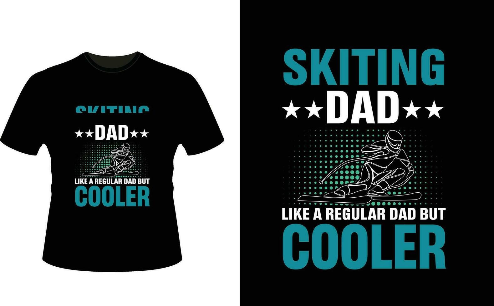 Skiting Grandpa Like a Regular Grandpa But Cooler or Grandfather tshirt design or Grandfather day t shirt Design vector