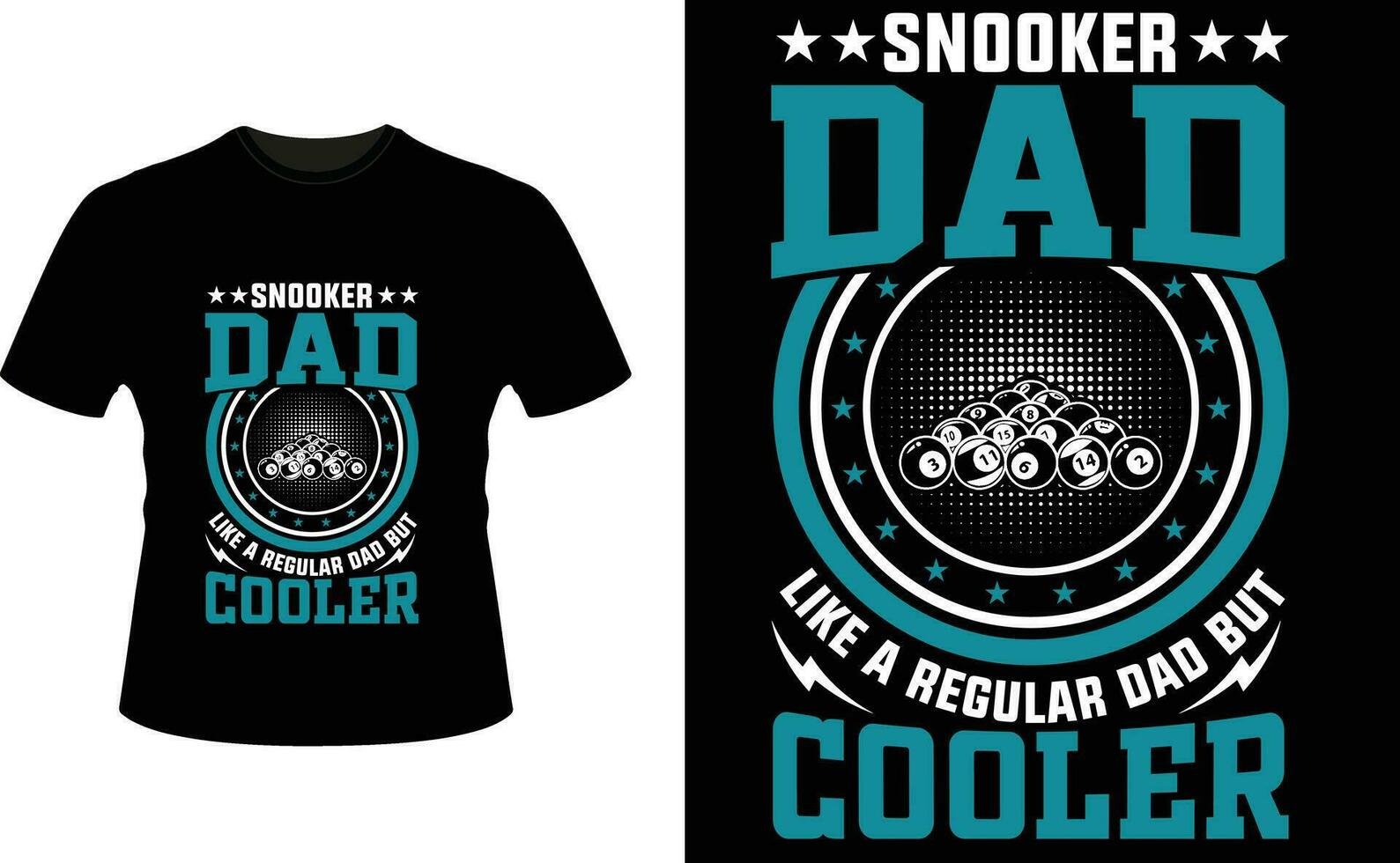 Snooker Dad Like a Regular Dad But Cooler or dad papa tshirt design or Father day t shirt Design vector