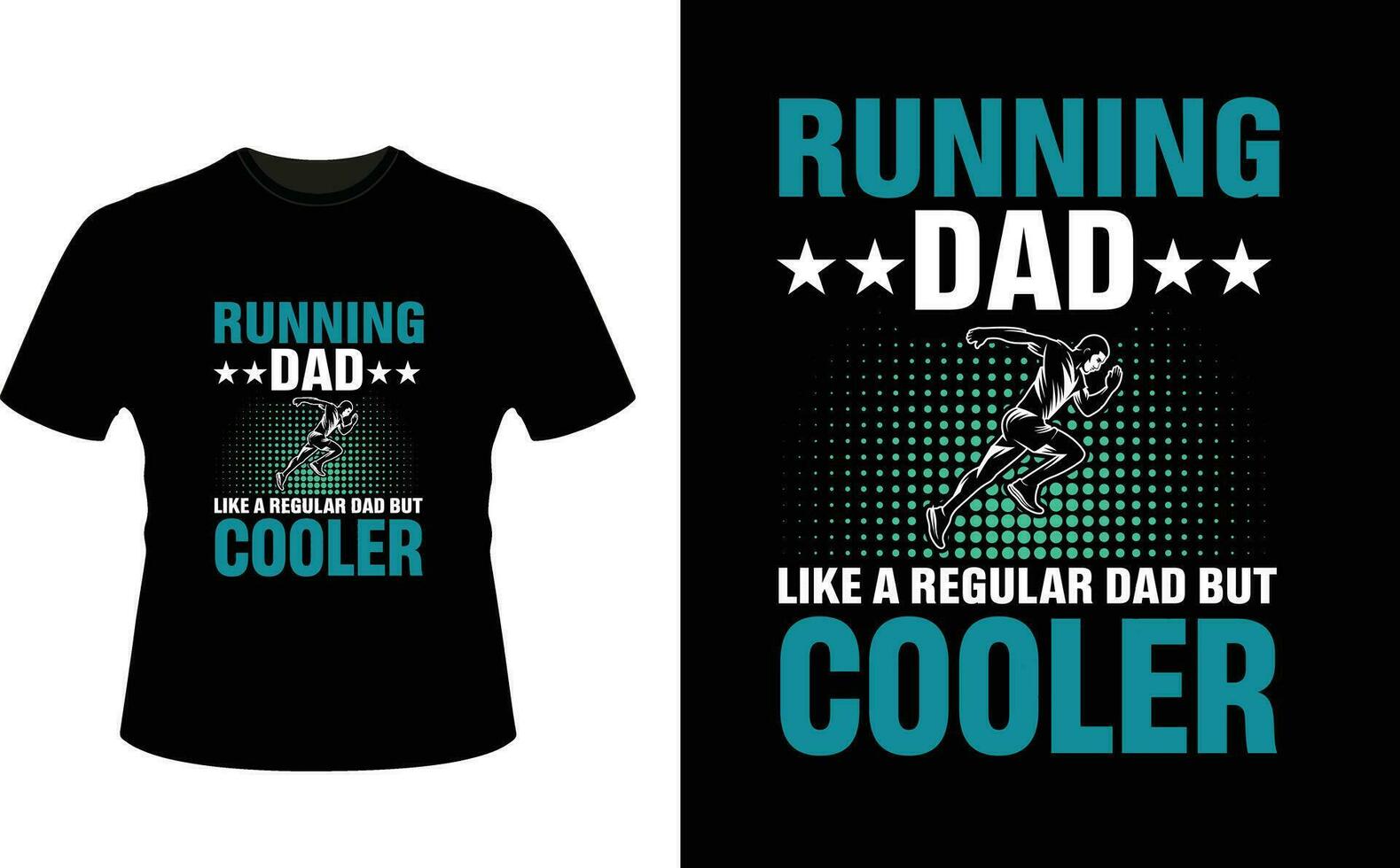 Running Dad Like a Regular Dad But Cooler or dad papa tshirt design or Father day t shirt Design vector