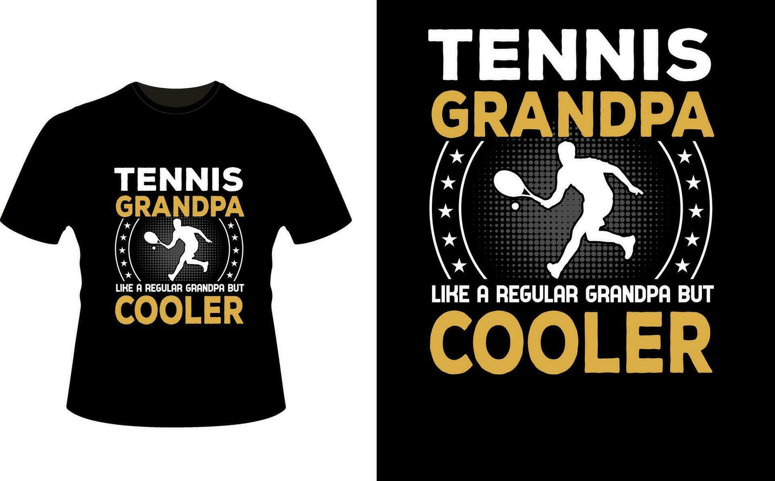 Tennis Grandpa Like a Regular Grandpa But Cooler or Grandfather tshirt design or Grandfather day t shirt Design vector