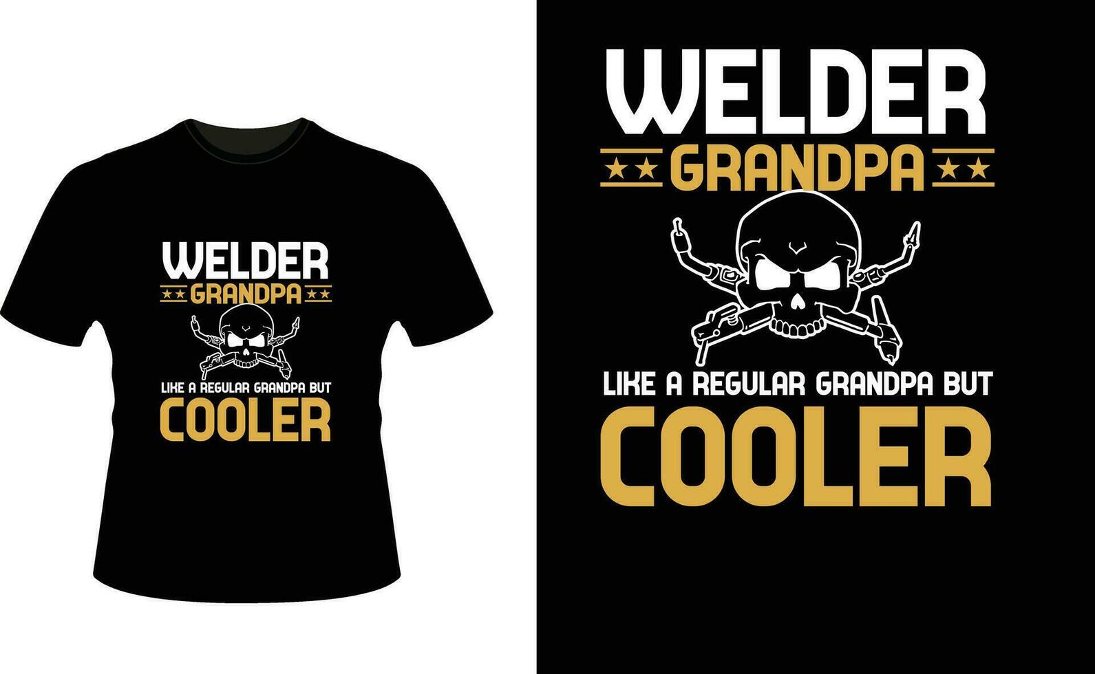 Welder Grandpa Like a Regular Grandpa But Cooler or Grandfather tshirt design or Grandfather day t shirt Design vector