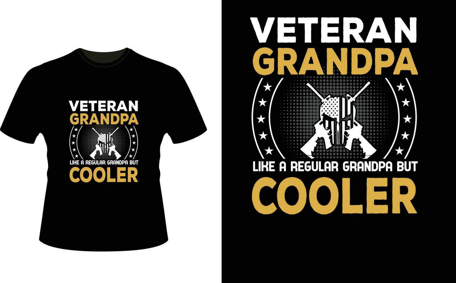 Veteran Grandpa Like a Regular Grandpa But Cooler or Grandfather tshirt design or Grandfather day t shirt Design vector