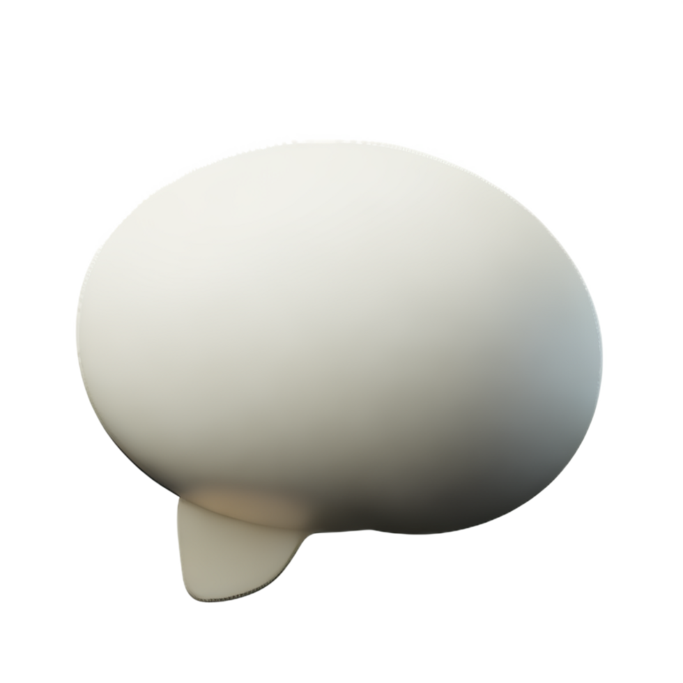 thought bubble 3d rendering icon illustration png