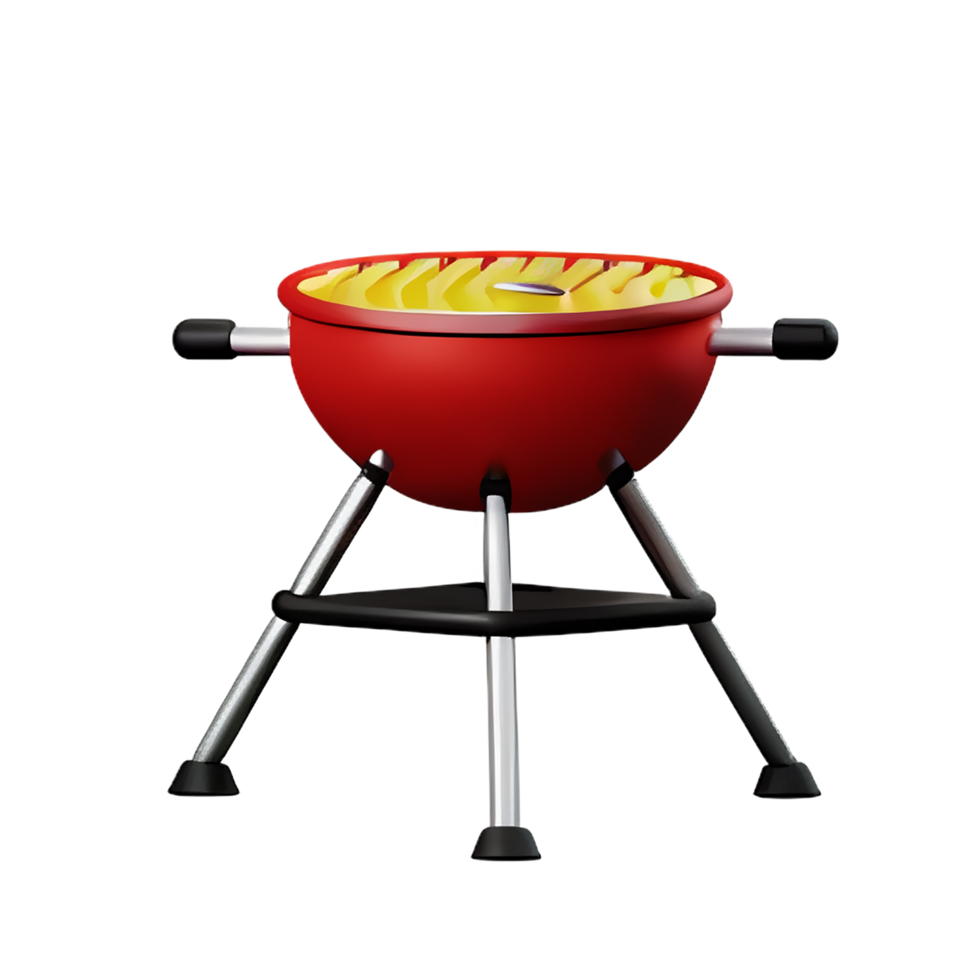 bbq 3d rendering icon illustration png