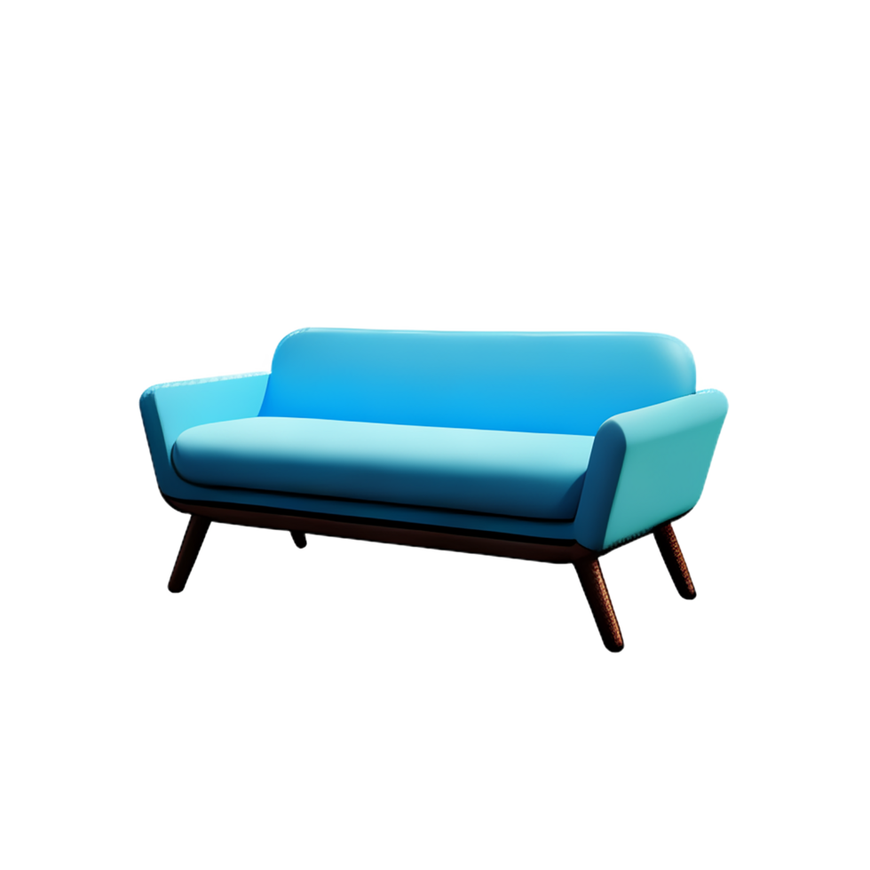 sofa 3d rendering icon illustration png