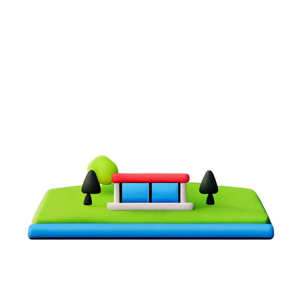 park 3d rendering icon illustration png