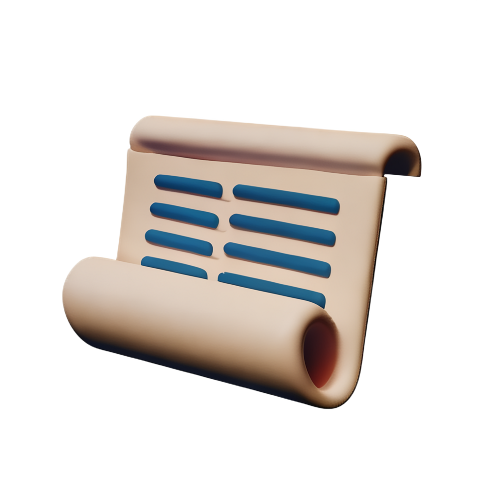 Zeitung 3d Rendern Symbol Illustration png