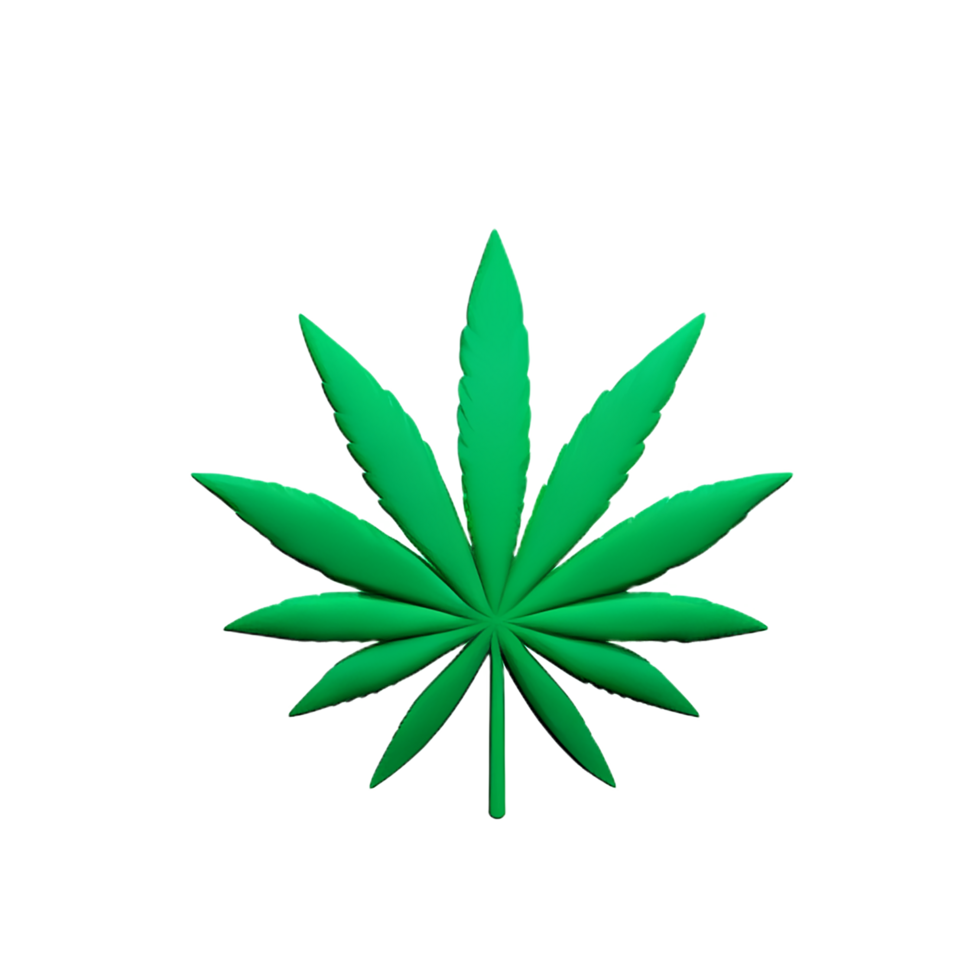 cannabis 3d rendering icon illustration png