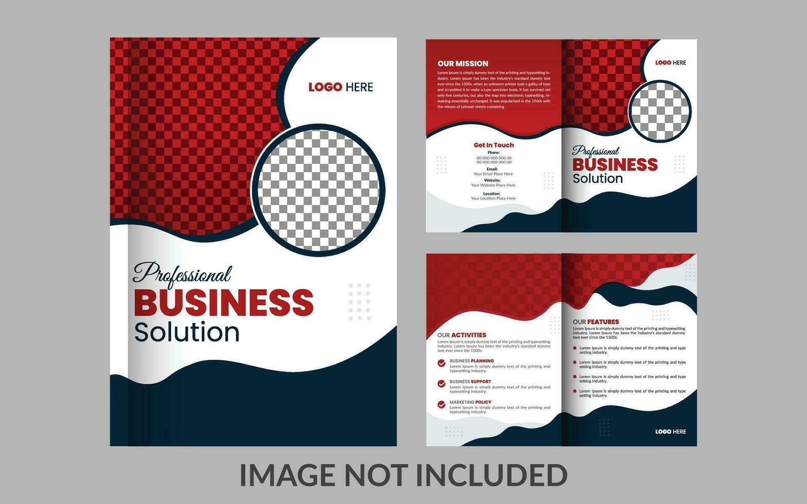 Creative Bifold Business Brochure Template vector