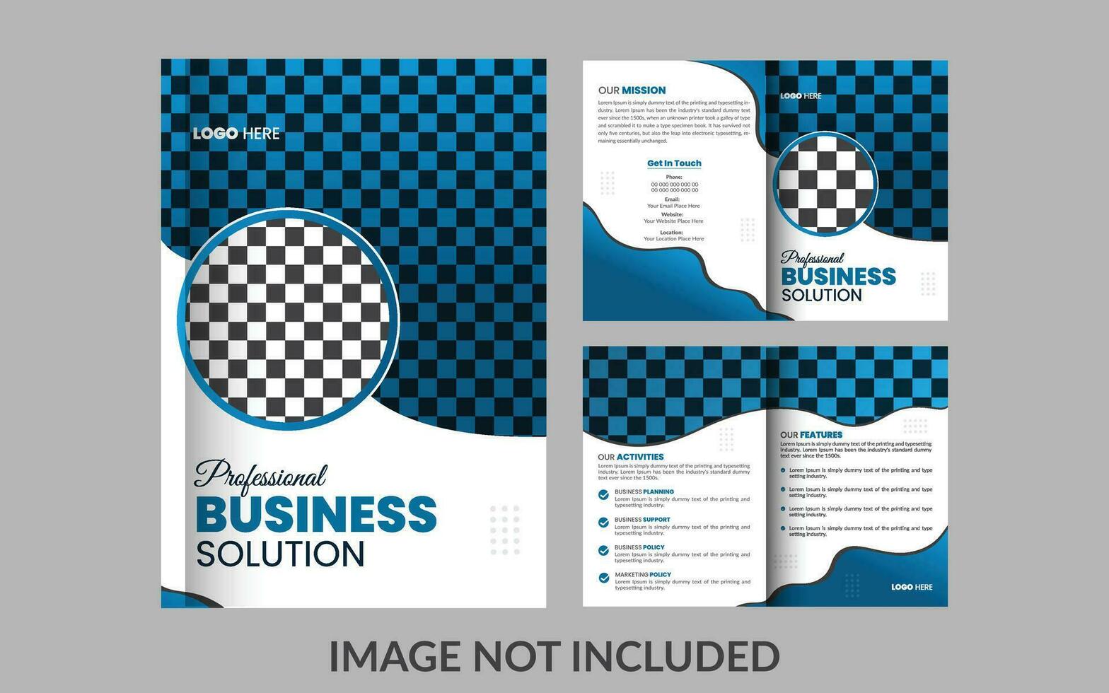 Creative Bifold Business Brochure Template vector