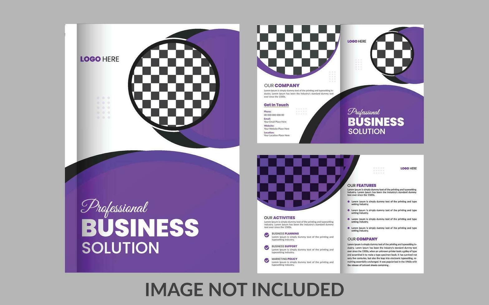 Creative Bifold Business Brochure Template vector