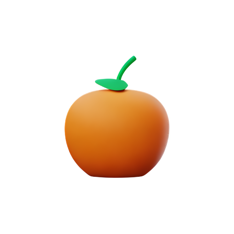 naranja 3d representación icono ilustración png