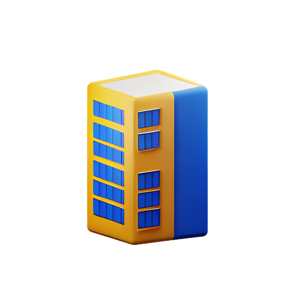 hotel 3d rendering icon illustration png