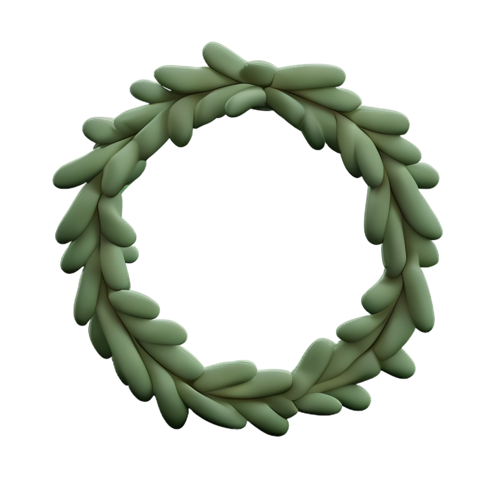 wreath 3d rendering icon illustration png