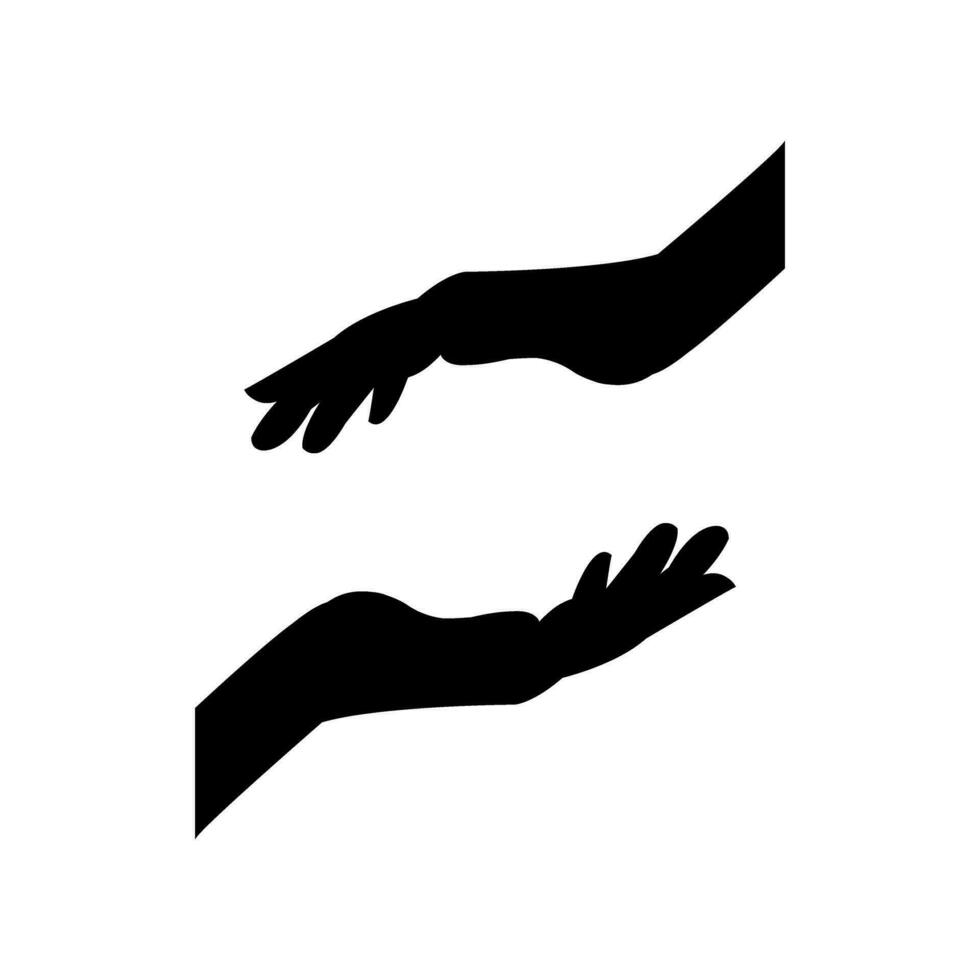 Hand symbol icon vector. Hand illustration sign. Symbol shown by the hand sign. vector