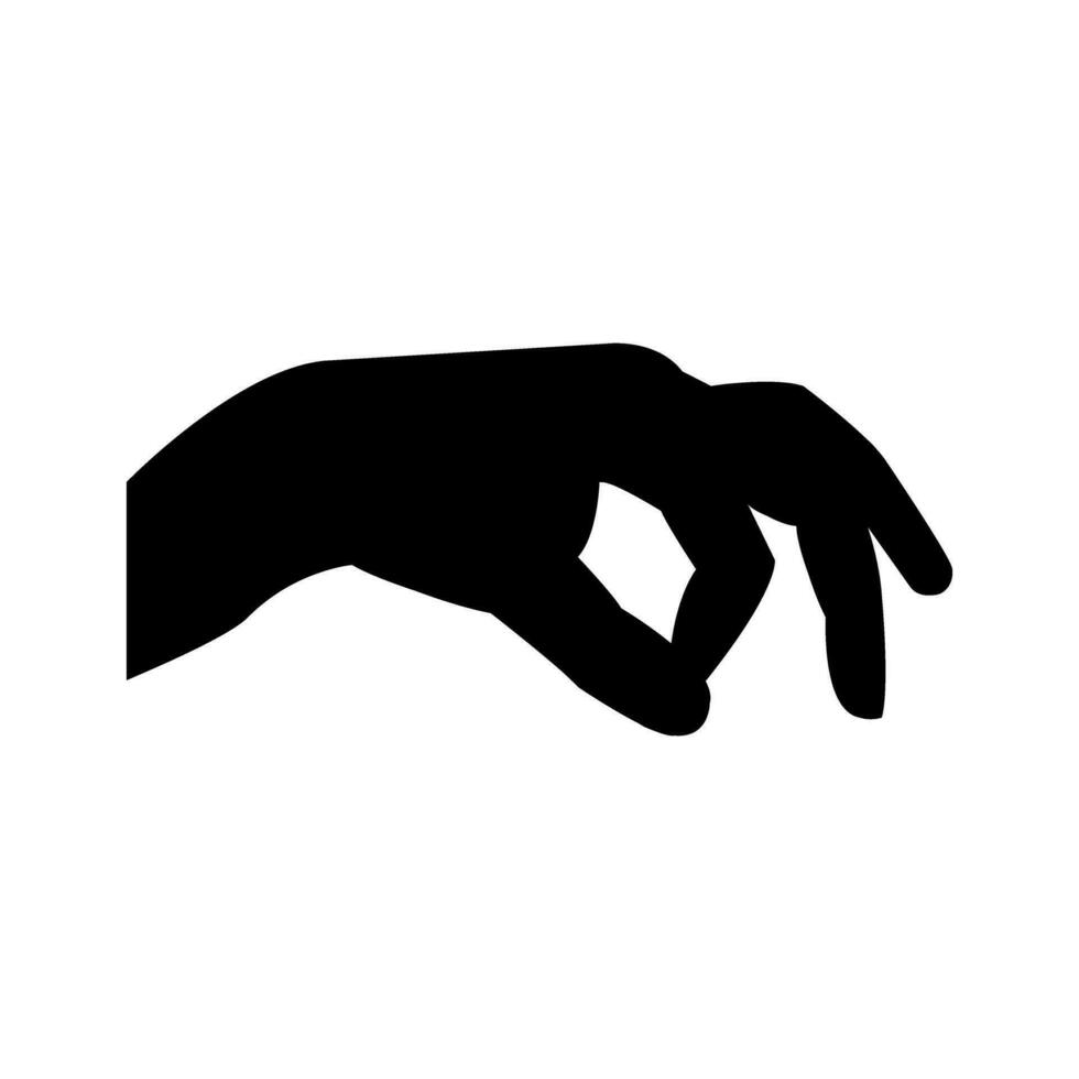 mano símbolo icono vector. mano ilustración signo. símbolo mostrado por el mano signo. vector