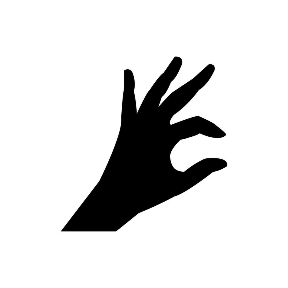 Hand symbol icon vector. Hand illustration sign. Symbol shown by the hand sign. vector