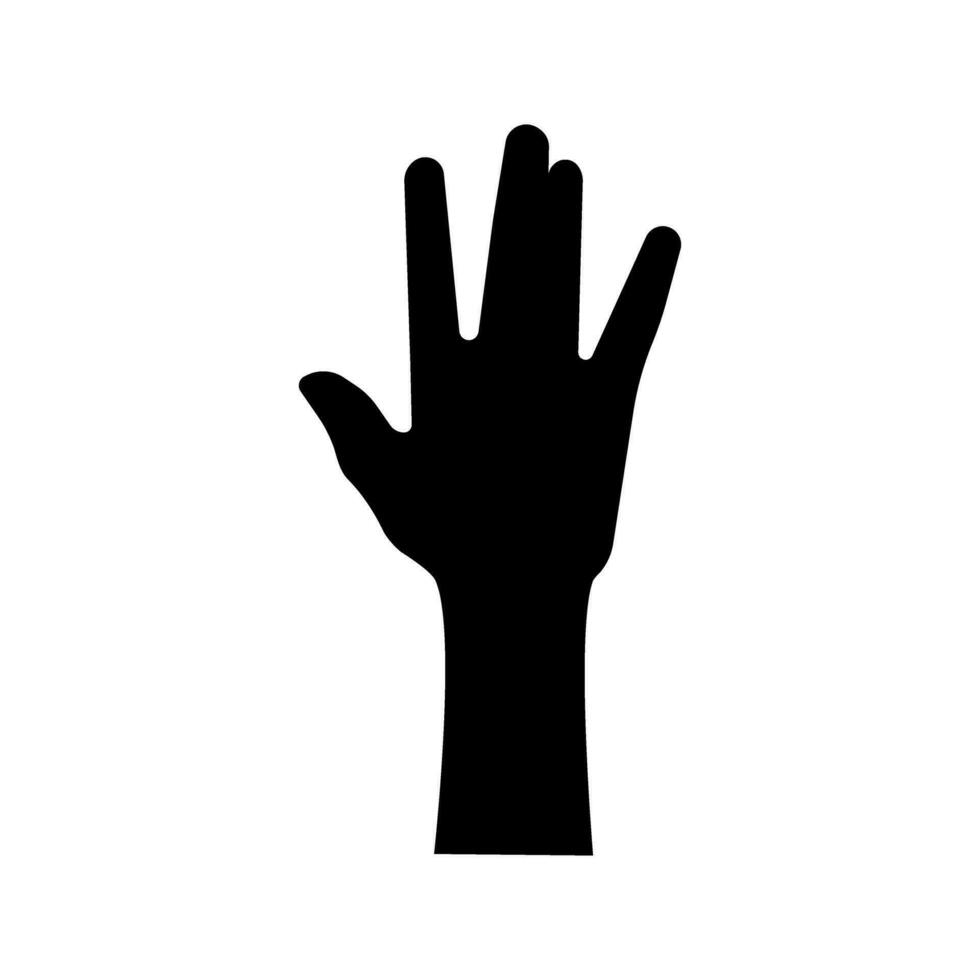 mano símbolo icono vector. mano ilustración signo. símbolo mostrado por el mano signo. vector