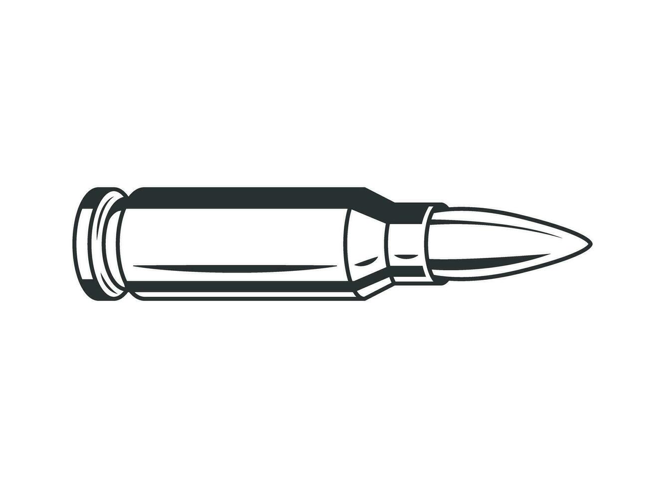Cartridges icon in flat style. Bullet ammunition symbol vector illustration on isolated background. Ammo sign business concept.