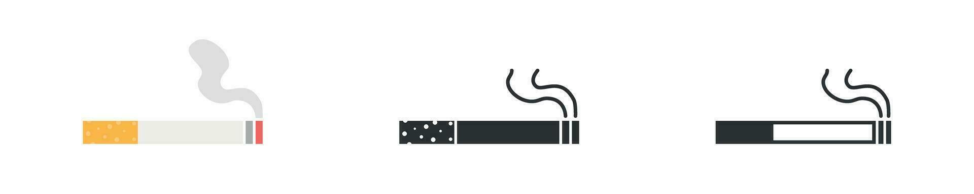 Cigarette icon in flat style. Smoking vector illustration on isolated background. Tobacco sign business concept.