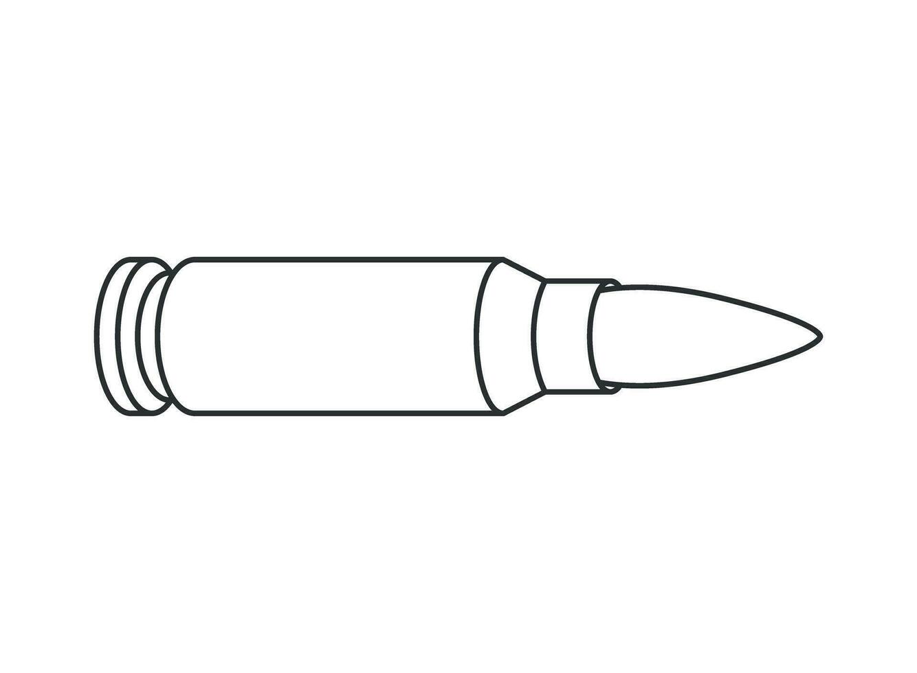 Cartridges icon in flat style. Bullet ammunition symbol vector illustration on isolated background. Ammo sign business concept.