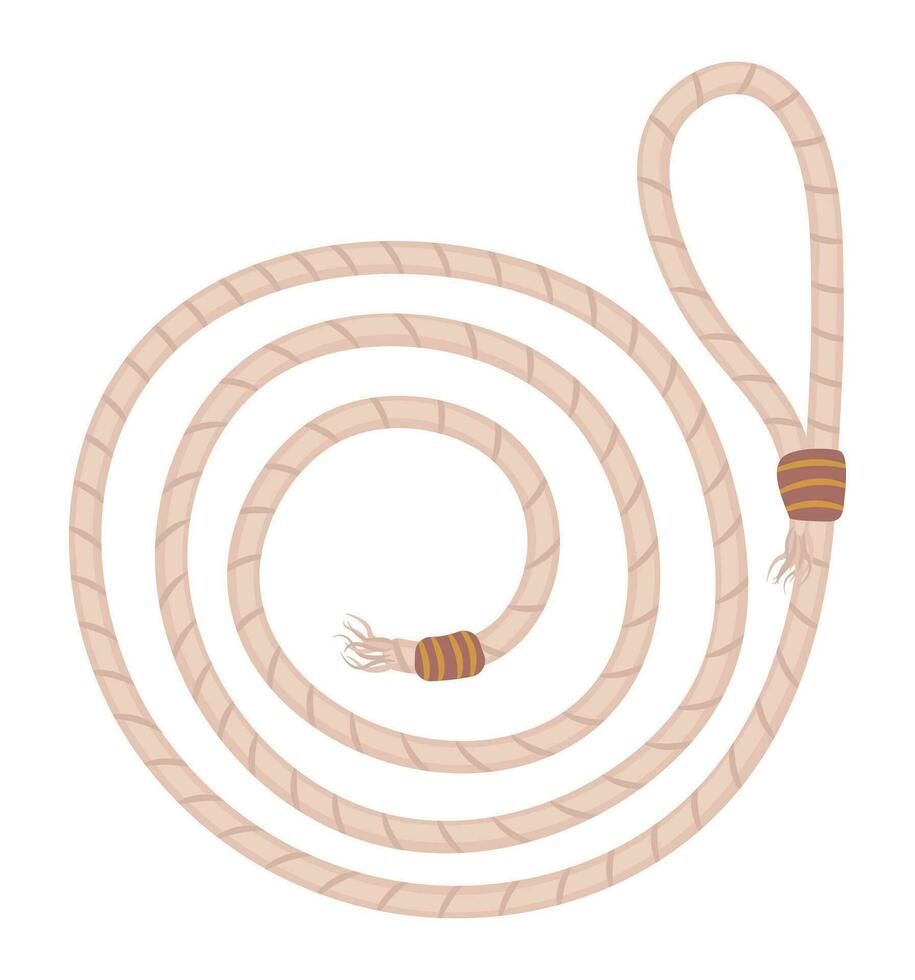 vaquero cuerda lazo en boho estilo, color vector ilustración