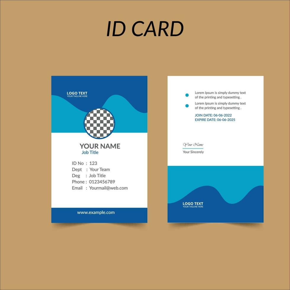 Elegant ID Card Design Template vector