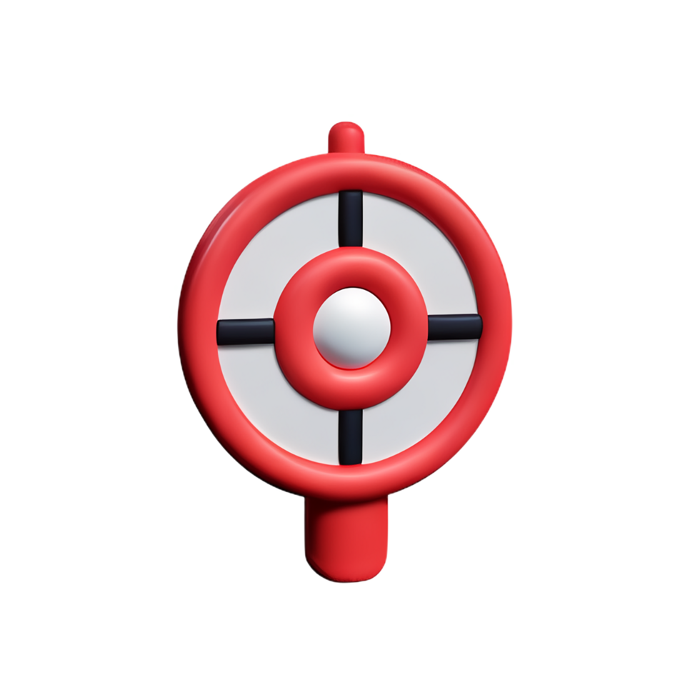 target 3d rendering icon illustration png