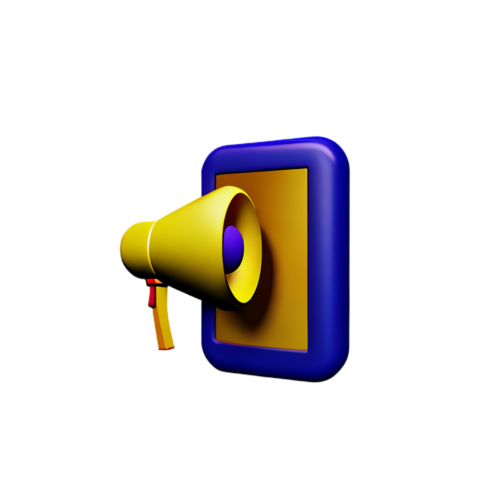 altavoz 3d representación icono ilustración png