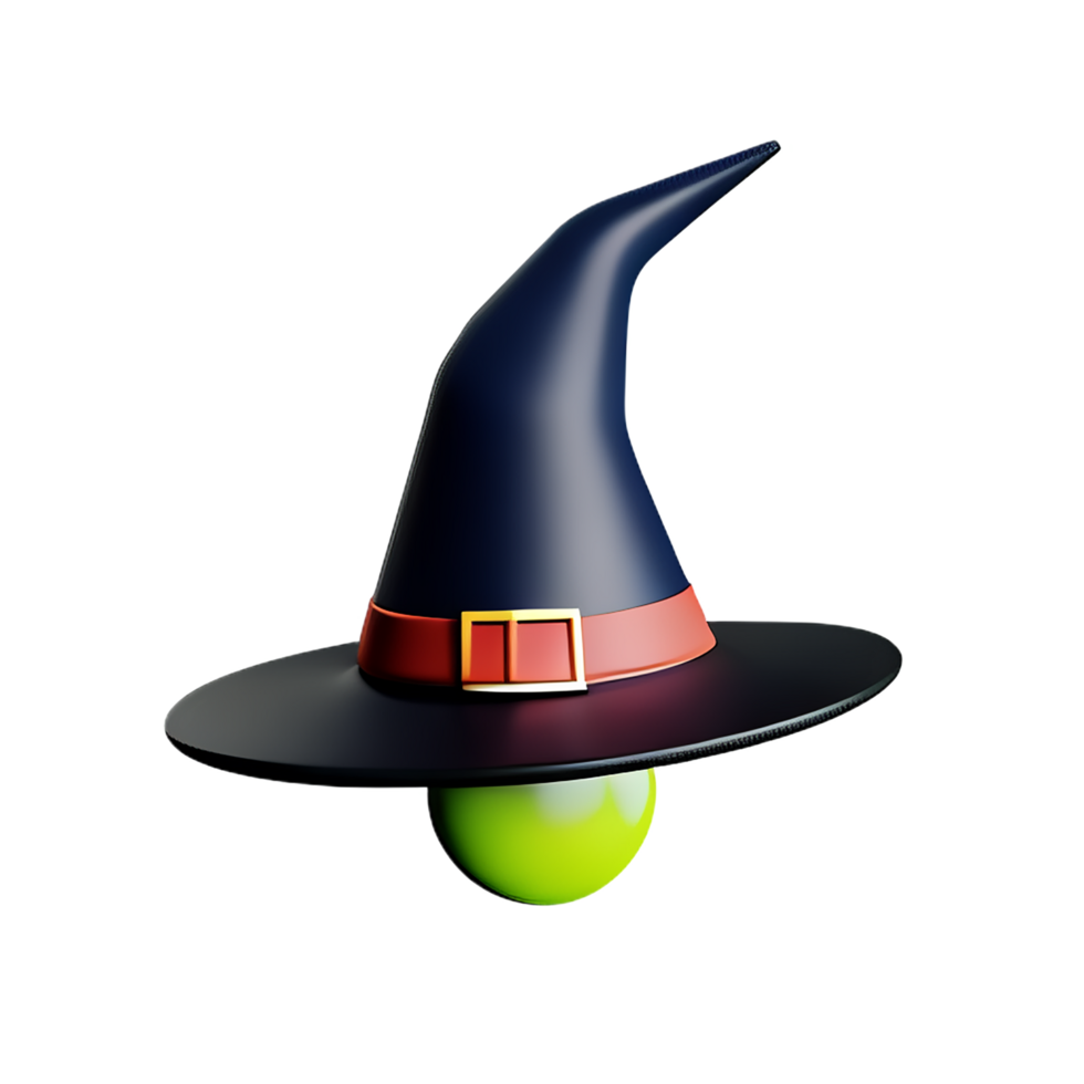 witch 3d rendering icon illustration png