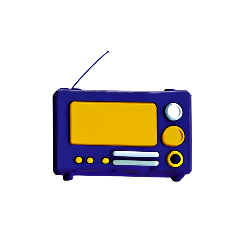 radio 3d rendering icon illustration png