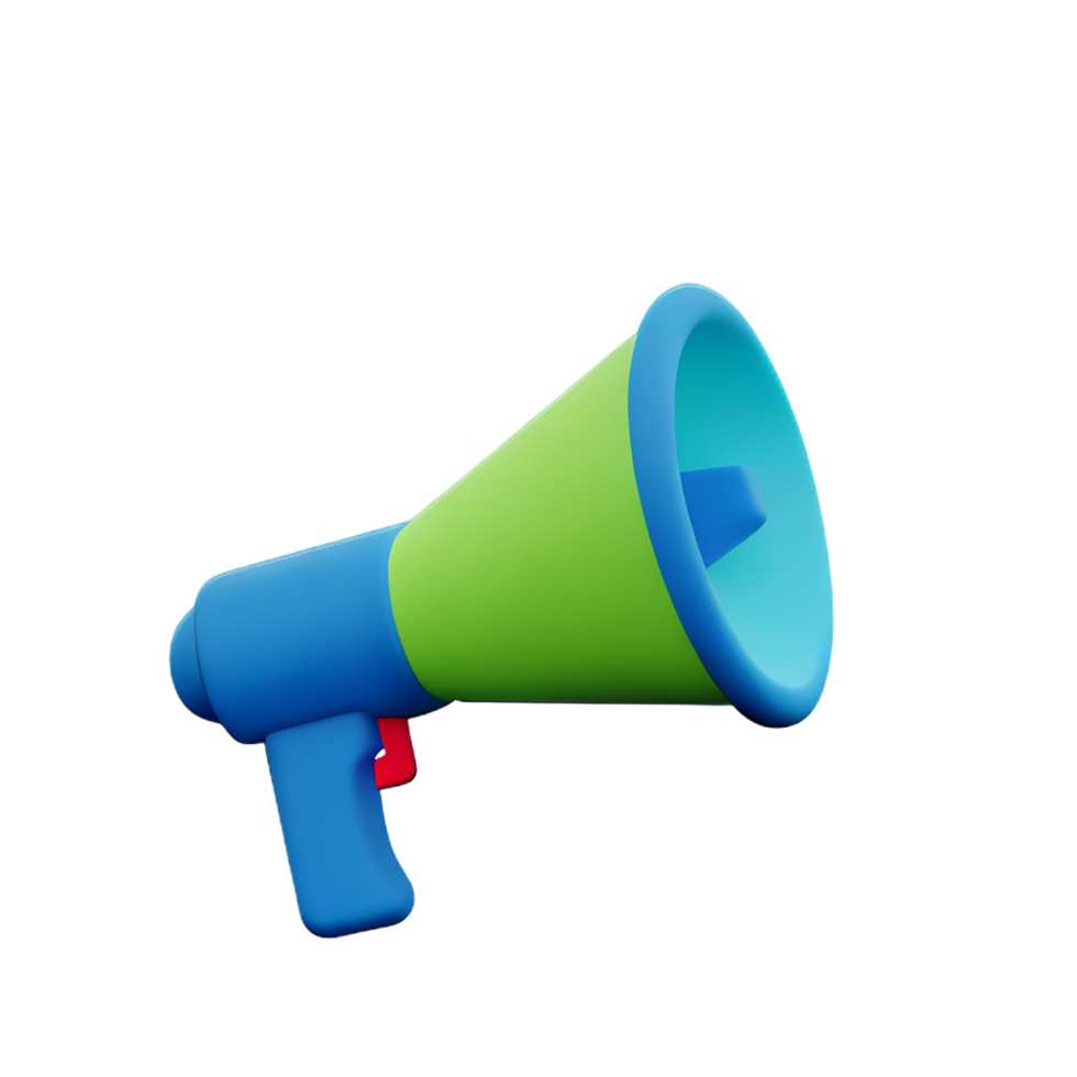 megaphone 3d rendering icon illustration png