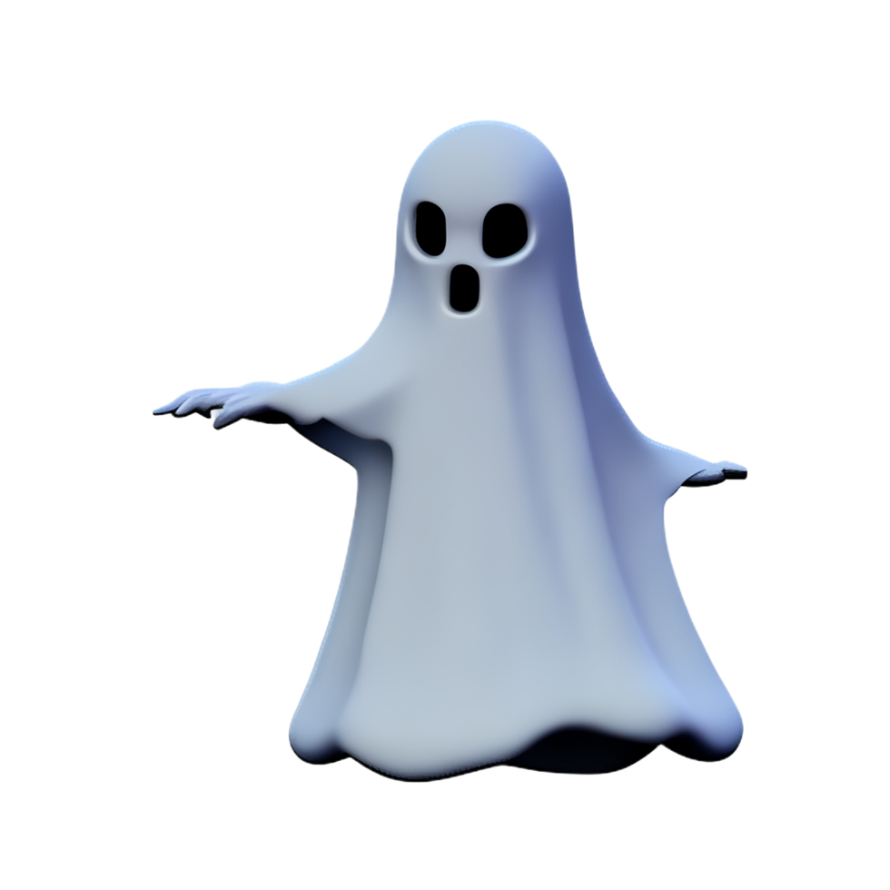 ghost 3d rendering icon illustration png