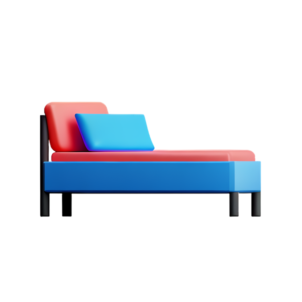 bed 3d renderen icoon illustratie png