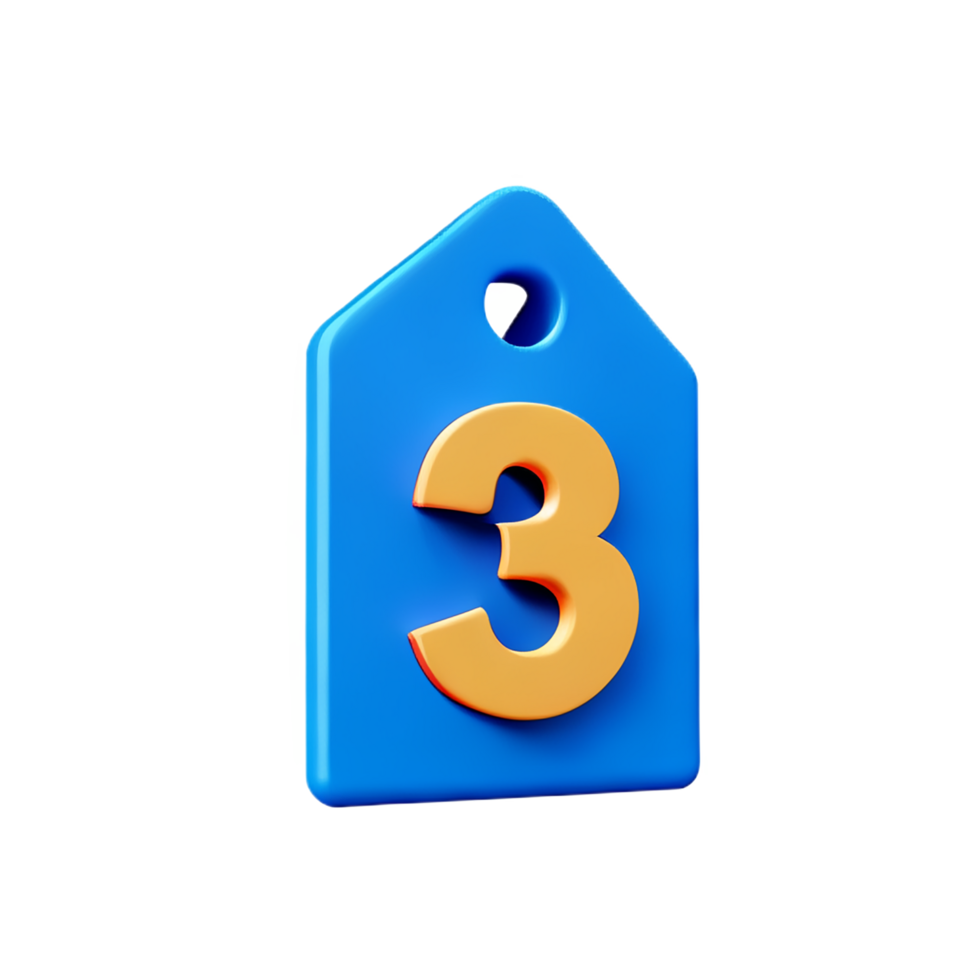 price tag 3d rendering icon illustration png