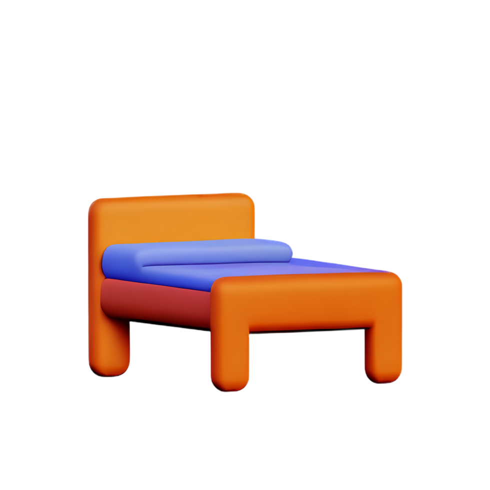 cama 3d representación icono ilustración png