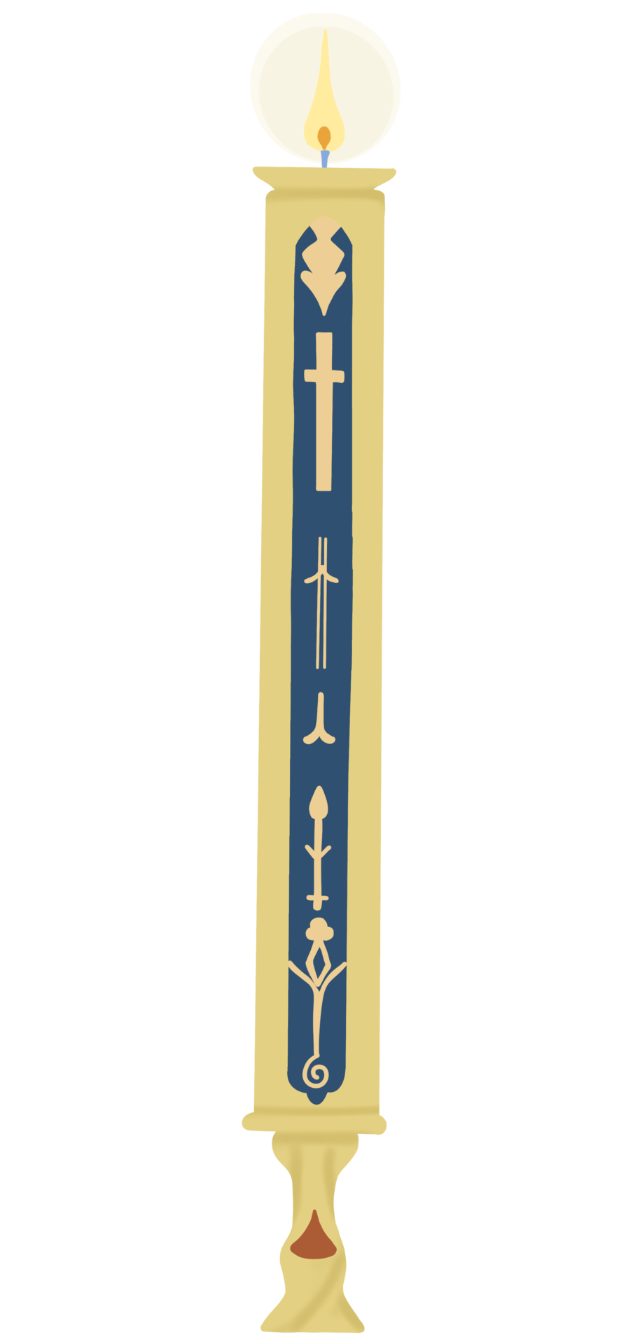 Christening candle for decorative. 28582683 PNG