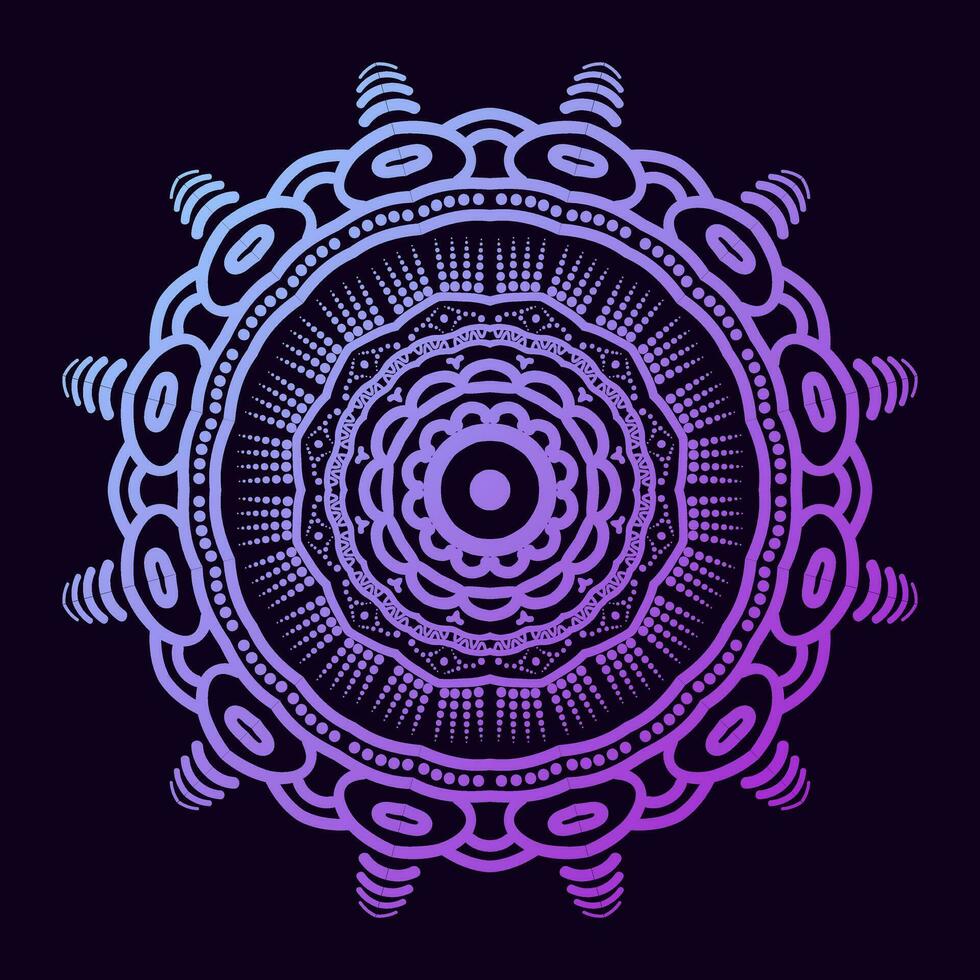 Gradient Decorative color Ornamental ethnic elements mandala Pattern background Design Pro Vector. vector