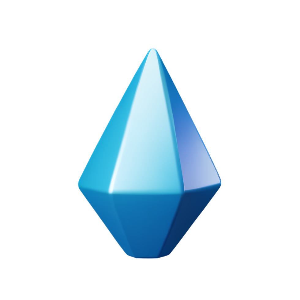 crystal 3d rendering icon illustration png