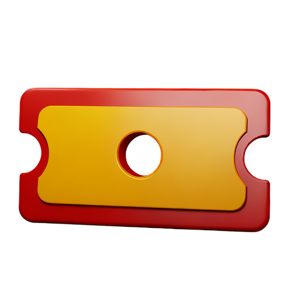 ticket 3d rendering icon illustration png