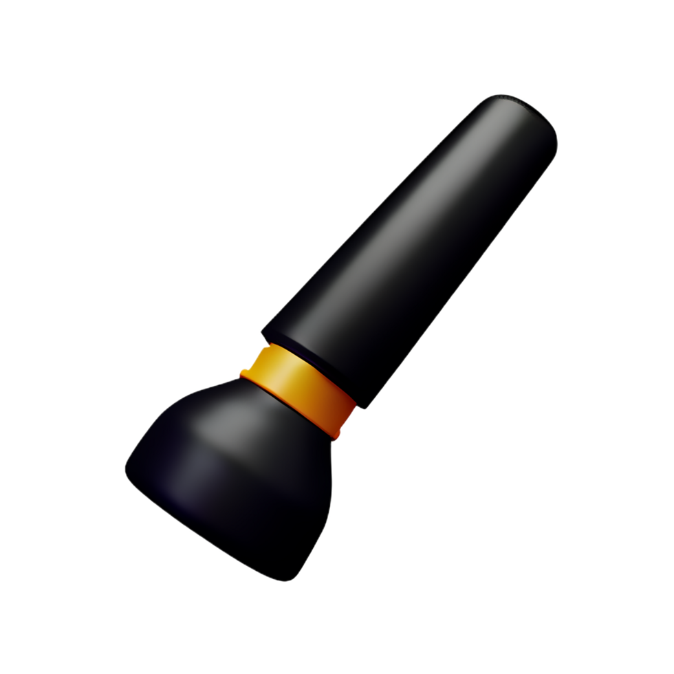 Black brush 3d rendering icon illustration png
