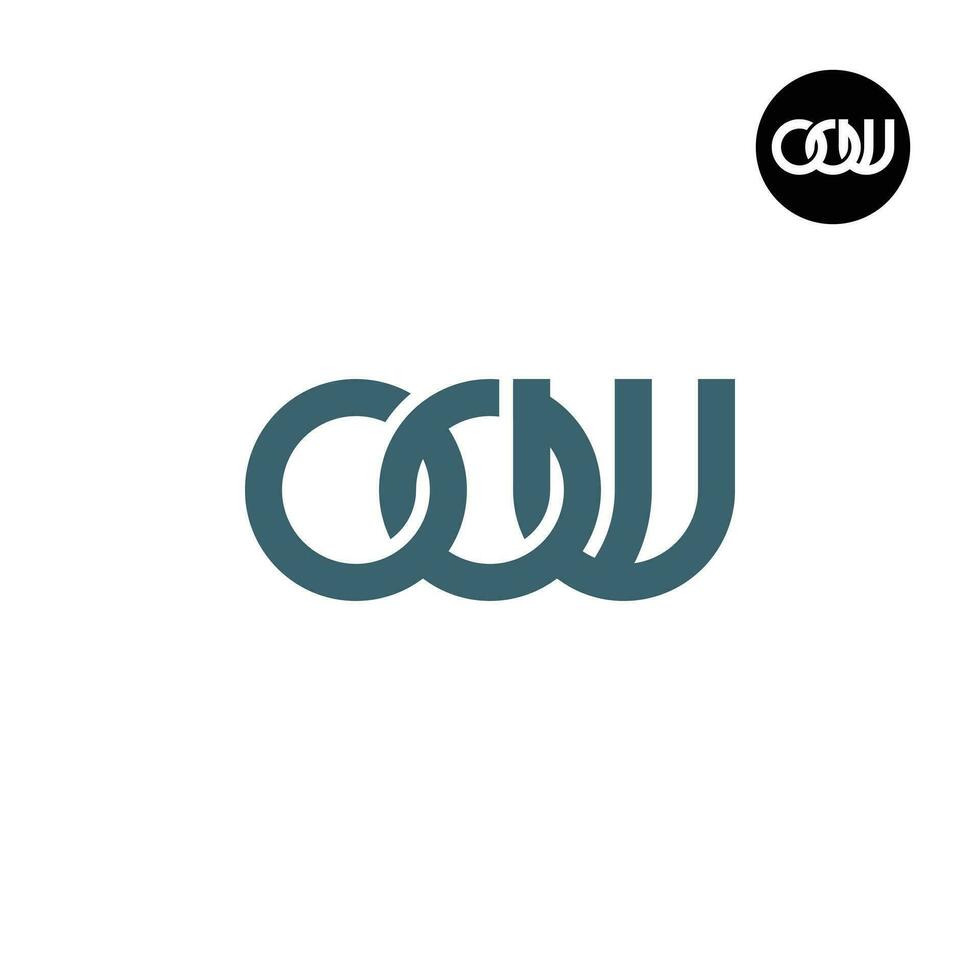Letter OOW Monogram Logo Design vector